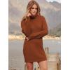 imageANRABESS Women Oversized Sweater Dress Turtleneck Batwing Long Sleeve Ribbed Knit Loose 2025 Fall Winter Casual Short DressCaramel