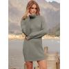 imageANRABESS Women Oversized Sweater Dress Turtleneck Batwing Long Sleeve Ribbed Knit Loose 2025 Fall Winter Casual Short DressCoffee Gray
