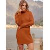 imageANRABESS Women Oversized Sweater Dress Turtleneck Batwing Long Sleeve Ribbed Knit Loose 2025 Fall Winter Casual Short DressPumpkin