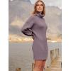 imageANRABESS Women Oversized Sweater Dress Turtleneck Batwing Long Sleeve Ribbed Knit Loose 2025 Fall Winter Casual Short DressPurple