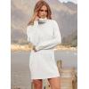 imageANRABESS Women Oversized Sweater Dress Turtleneck Batwing Long Sleeve Ribbed Knit Loose 2025 Fall Winter Casual Short DressWhite