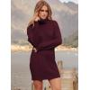 imageANRABESS Women Oversized Sweater Dress Turtleneck Batwing Long Sleeve Ribbed Knit Loose 2025 Fall Winter Casual Short DressWine