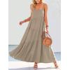 imageANRABESS Women Summer Casual Loose Sleeveless Sundress Spaghetti Strap Flowy Boho Linen Beach Vacation Maxi Long DressGray