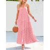 imageANRABESS Women Summer Casual Loose Sleeveless Sundress Spaghetti Strap Flowy Boho Linen Beach Vacation Maxi Long DressPrint Dot Pink