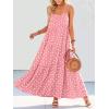imageANRABESS Women Summer Casual Loose Sleeveless Sundress Spaghetti Strap Flowy Boho Linen Beach Vacation Maxi Long DressPrint Dot Pink