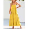 imageANRABESS Women Summer Casual Loose Sleeveless Sundress Spaghetti Strap Flowy Boho Linen Beach Vacation Maxi Long DressYellow