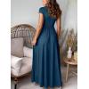 imageANRABESS Women Summer Deep V Neck Short Sleeve Dresses Slit Elegant Wedding Guest Formal Cocktail Evening Maxi Long DressDeep Blue