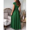 imageANRABESS Women Summer Deep V Neck Short Sleeve Dresses Slit Elegant Wedding Guest Formal Cocktail Evening Maxi Long DressGreen