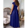 imageANRABESS Women Summer Deep V Neck Short Sleeve Dresses Slit Elegant Wedding Guest Formal Cocktail Evening Maxi Long DressRoyal Blue