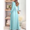 imageANRABESS Women Summer Deep V Neck Short Sleeve Dresses Slit Elegant Wedding Guest Formal Cocktail Evening Maxi Long DressZlight Blue