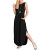 imageANRABESS Women Summer Maxi Dress Beach Vacation Sundress Sleeveless Casual Loose Shirt Dresses 2025 Travel OutfitsBlack