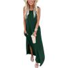 imageANRABESS Women Summer Maxi Dress Beach Vacation Sundress Sleeveless Casual Loose Shirt Dresses 2025 Travel OutfitsDark Green