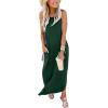 imageANRABESS Women Summer Maxi Dress Beach Vacation Sundress Sleeveless Casual Loose Shirt Dresses 2025 Travel OutfitsDark Green