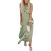 imageANRABESS Women Summer Maxi Dress Beach Vacation Sundress Sleeveless Casual Loose Shirt Dresses 2025 Travel OutfitsFloral Pea Green