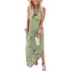 imageANRABESS Women Summer Maxi Dress Beach Vacation Sundress Sleeveless Casual Loose Shirt Dresses 2025 Travel OutfitsFloral Pea Green
