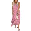 imageANRABESS Women Summer Maxi Dress Beach Vacation Sundress Sleeveless Casual Loose Shirt Dresses 2025 Travel OutfitsFloral Pink