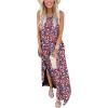 imageANRABESS Women Summer Maxi Dress Beach Vacation Sundress Sleeveless Casual Loose Shirt Dresses 2025 Travel OutfitsFloral Rainbow