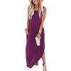 imageANRABESS Women Summer Maxi Dress Beach Vacation Sundress Sleeveless Casual Loose Shirt Dresses 2025 Travel OutfitsFuchsia