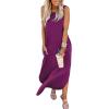 imageANRABESS Women Summer Maxi Dress Beach Vacation Sundress Sleeveless Casual Loose Shirt Dresses 2025 Travel OutfitsFuchsia