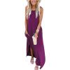 imageANRABESS Women Summer Maxi Dress Beach Vacation Sundress Sleeveless Casual Loose Shirt Dresses 2025 Travel OutfitsFuchsia