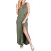 imageANRABESS Women Summer Maxi Dress Beach Vacation Sundress Sleeveless Casual Loose Shirt Dresses 2025 Travel OutfitsOlive