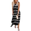 imageANRABESS Women Summer Maxi Dress Beach Vacation Sundress Sleeveless Casual Loose Shirt Dresses 2025 Travel OutfitsStripe Black White