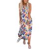 imageANRABESS Women Summer Maxi Dress Beach Vacation Sundress Sleeveless Casual Loose Shirt Dresses 2025 Travel OutfitsTie Dy Rainbow