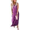imageANRABESS Women Summer Maxi Dress Beach Vacation Sundress Sleeveless Casual Loose Shirt Dresses 2025 Travel OutfitsTie Dye Black Purple