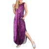 imageANRABESS Women Summer Maxi Dress Beach Vacation Sundress Sleeveless Casual Loose Shirt Dresses 2025 Travel OutfitsTie Dye Black Purple