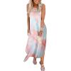 imageANRABESS Women Summer Maxi Dress Beach Vacation Sundress Sleeveless Casual Loose Shirt Dresses 2025 Travel OutfitsTie Dye Rainbow