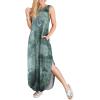 imageANRABESS Women Summer Maxi Dress Beach Vacation Sundress Sleeveless Casual Loose Shirt Dresses 2025 Travel OutfitsTie Dye Tea Green