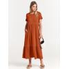 imageANRABESS Womens 2025 Summer Casual Maxi Dress A line Tiered Flowy Short Sleeve Crewneck T Shirt Beach Travel Long DressesBrick Red