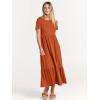 imageANRABESS Womens 2025 Summer Casual Maxi Dress A line Tiered Flowy Short Sleeve Crewneck T Shirt Beach Travel Long DressesBrick Red