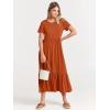 imageANRABESS Womens 2025 Summer Casual Maxi Dress A line Tiered Flowy Short Sleeve Crewneck T Shirt Beach Travel Long DressesBrick Red