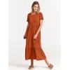 imageANRABESS Womens 2025 Summer Casual Maxi Dress A line Tiered Flowy Short Sleeve Crewneck T Shirt Beach Travel Long DressesBrick Red