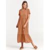 imageANRABESS Womens 2025 Summer Casual Maxi Dress A line Tiered Flowy Short Sleeve Crewneck T Shirt Beach Travel Long DressesBrown