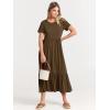 imageANRABESS Womens 2025 Summer Casual Maxi Dress A line Tiered Flowy Short Sleeve Crewneck T Shirt Beach Travel Long DressesCoffee