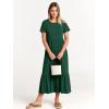 imageANRABESS Womens 2025 Summer Casual Maxi Dress A line Tiered Flowy Short Sleeve Crewneck T Shirt Beach Travel Long DressesDeep Green