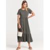 imageANRABESS Womens 2025 Summer Casual Maxi Dress A line Tiered Flowy Short Sleeve Crewneck T Shirt Beach Travel Long DressesGray