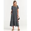 imageANRABESS Womens 2025 Summer Casual Maxi Dress A line Tiered Flowy Short Sleeve Crewneck T Shirt Beach Travel Long DressesGray Blue