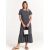 imageANRABESS Womens 2025 Summer Casual Maxi Dress A line Tiered Flowy Short Sleeve Crewneck T Shirt Beach Travel Long DressesGray Blue