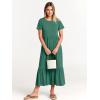 imageANRABESS Womens 2025 Summer Casual Maxi Dress A line Tiered Flowy Short Sleeve Crewneck T Shirt Beach Travel Long DressesGreen
