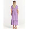 imageANRABESS Womens 2025 Summer Casual Maxi Dress A line Tiered Flowy Short Sleeve Crewneck T Shirt Beach Travel Long DressesLilac