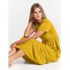 imageANRABESS Womens 2025 Summer Casual Maxi Dress A line Tiered Flowy Short Sleeve Crewneck T Shirt Beach Travel Long DressesMustrad Yellow