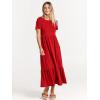 imageANRABESS Womens 2025 Summer Casual Maxi Dress A line Tiered Flowy Short Sleeve Crewneck T Shirt Beach Travel Long DressesRed