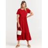 imageANRABESS Womens 2025 Summer Casual Maxi Dress A line Tiered Flowy Short Sleeve Crewneck T Shirt Beach Travel Long DressesRed