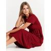 imageANRABESS Womens 2025 Summer Casual Maxi Dress A line Tiered Flowy Short Sleeve Crewneck T Shirt Beach Travel Long DressesWine Red