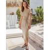 imageANRABESS Womens 2025 Summer Maxi Tshirt Dress Short Sleeve Crewneck Tie Waist Casual Slim Fit Slit Spring Long Beach DressesKhaki