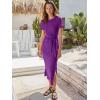 imageANRABESS Womens 2025 Summer Maxi Tshirt Dress Short Sleeve Crewneck Tie Waist Casual Slim Fit Slit Spring Long Beach DressesPurple