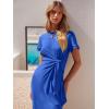 imageANRABESS Womens 2025 Summer Maxi Tshirt Dress Short Sleeve Crewneck Tie Waist Casual Slim Fit Slit Spring Long Beach DressesRoyal Blue